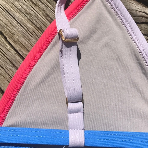 Tavik Sand Colorblock Jett Triangle Bikini Top - Picture 8 of 12
